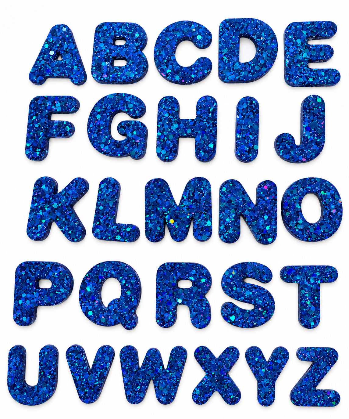 Blue Glitter Alphabet Set