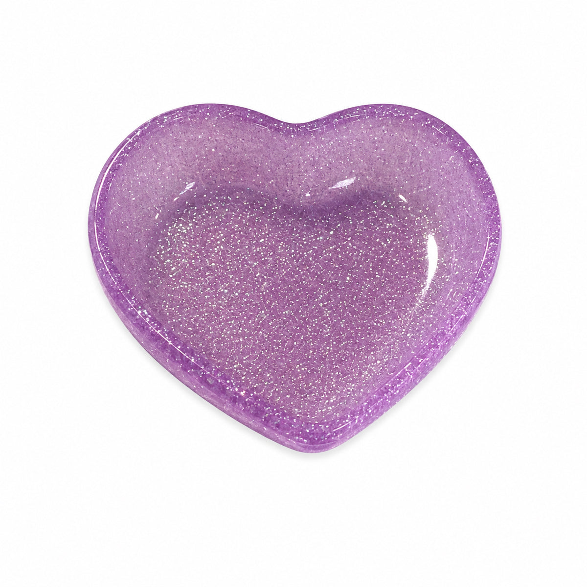 Light Purple Glitter Resin Heart Dish