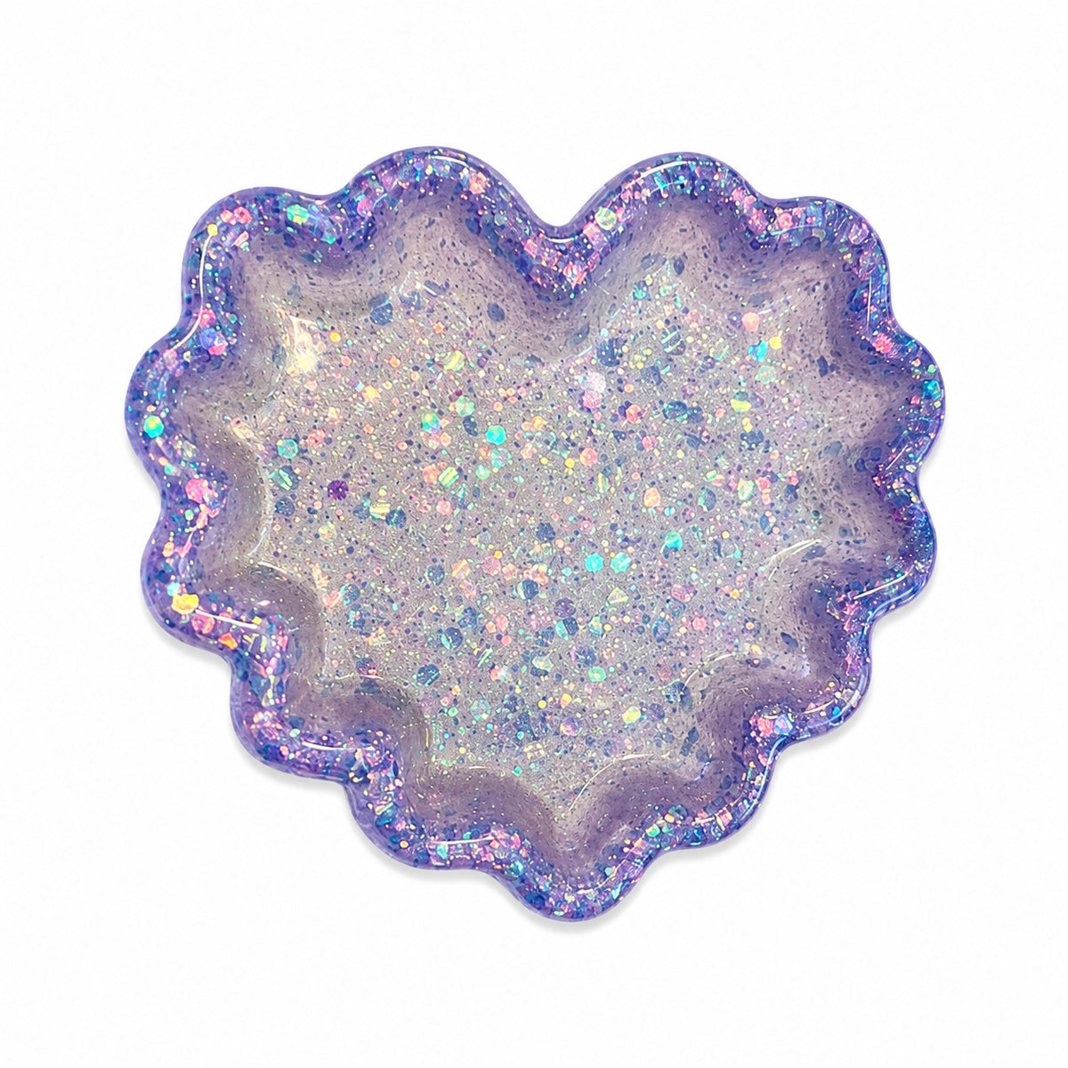 Mermaid Glitter Wavy Heart Tray