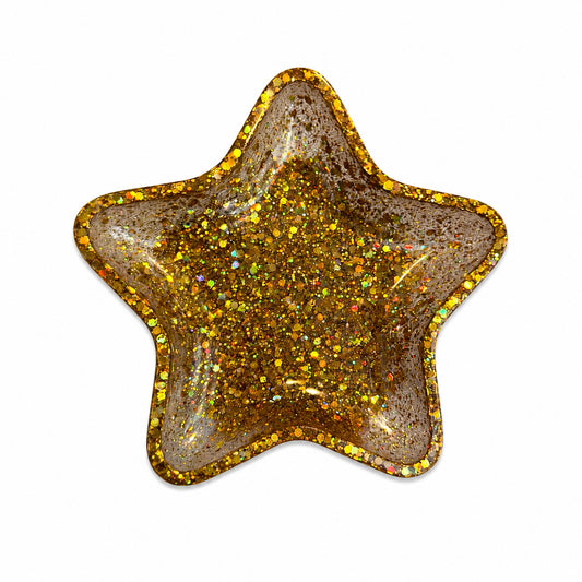 Gold Deep Star Resin Tray
