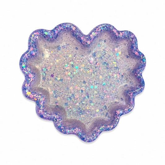 Mermaid Glitter Wavy Heart Tray