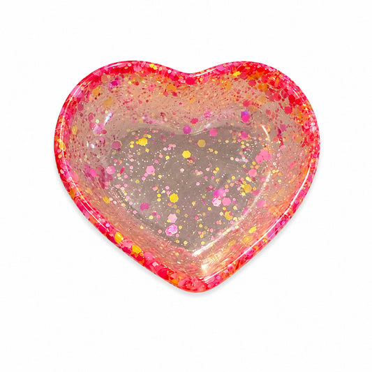 Speckled Resin Heart Dish