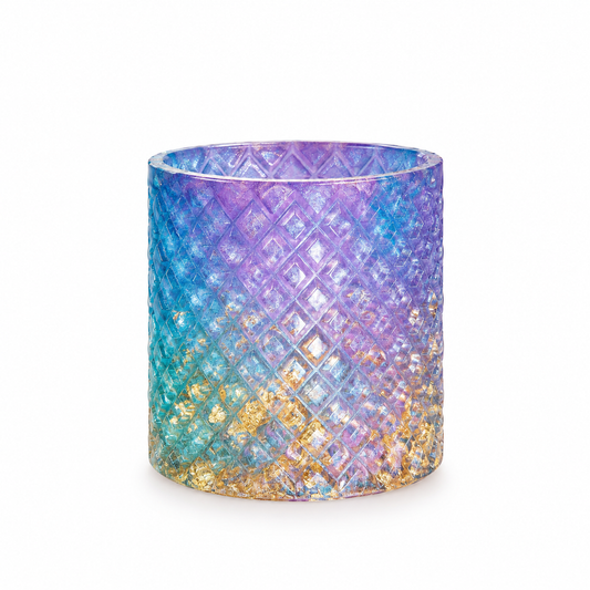 Multicolour with Gold Flake Storage Jar