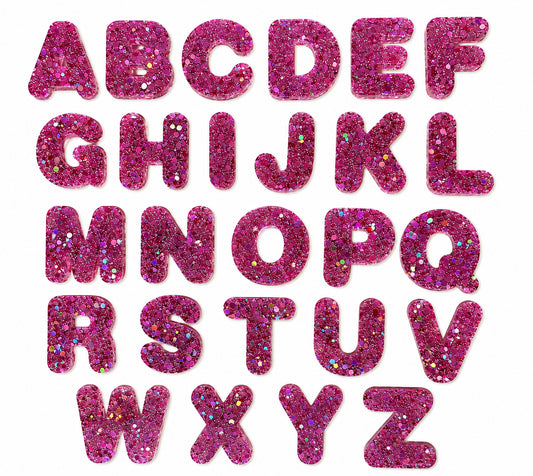 Pink Glitter Alphabet Set
