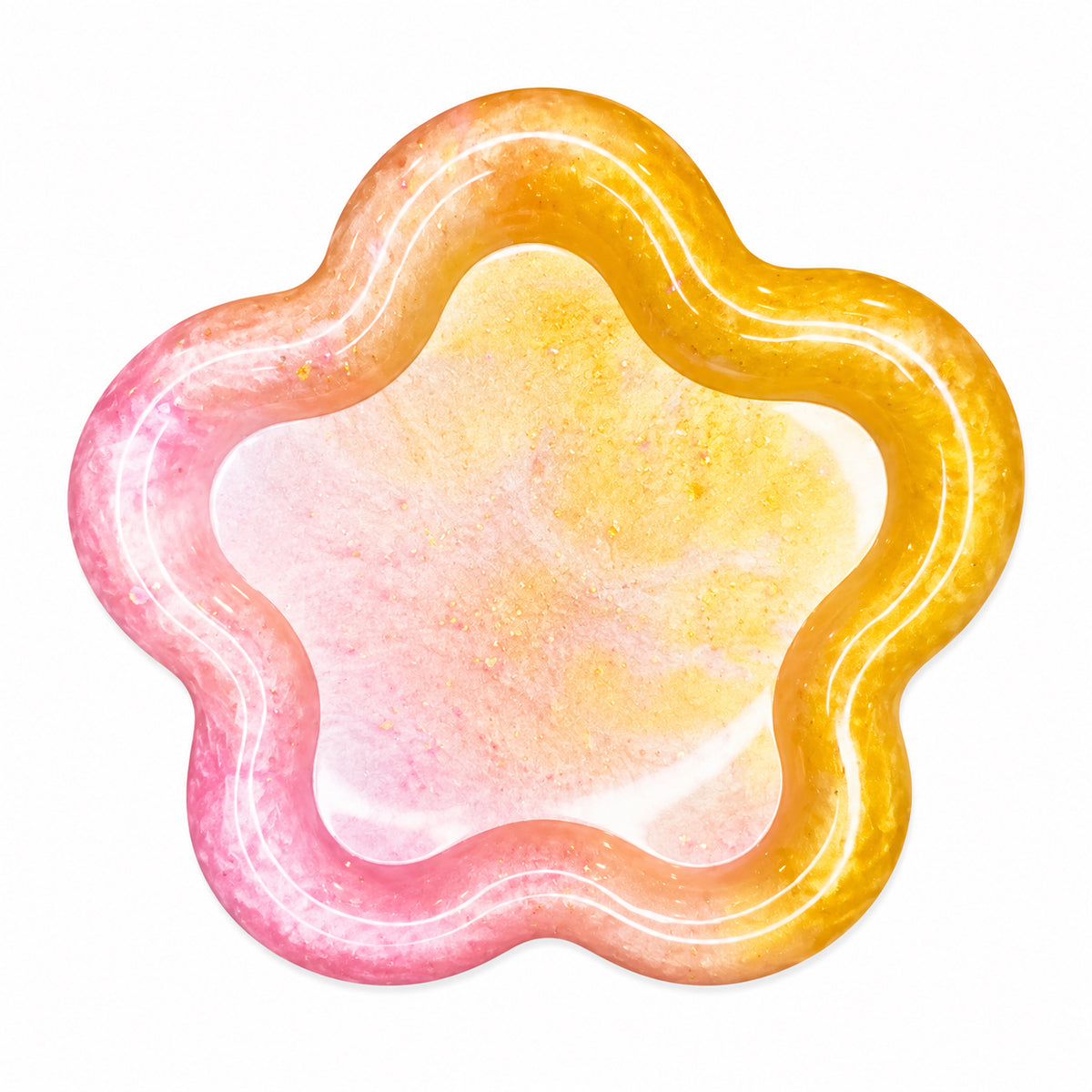 Pink & Gold Resin Star Tray